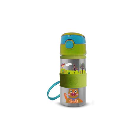 Oops Stainless Steel Water Bottle With Straw 400Ml 6M+ Forest X30-41005 ...