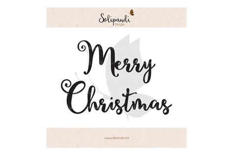 Merry Christmas - Handwriting - SVG and DXF Cut Files - for Cricut, Silhouette, Die Cut Machines ...