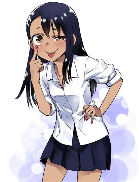 Please don't bully me, Nagatoro | Yandere manga, Black anime characters, Manga girl