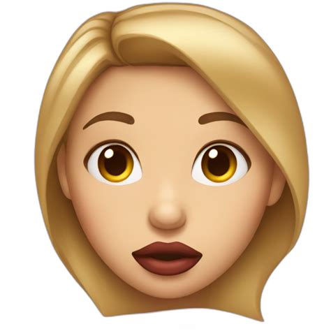 one girl with red lips | AI Emoji Generator