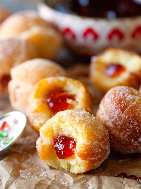 Jelly Filled Donut Holes | Recipe | Dessert bites, Donut hole recipe ...