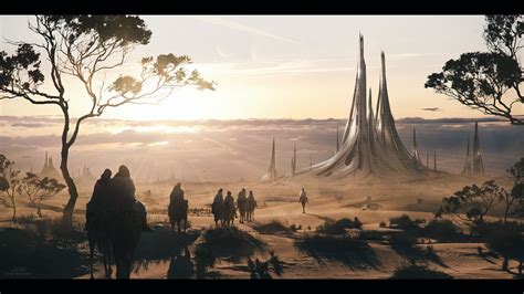 scifi desert city by Einar Martinsen | Sci-Fi | 2D | CGSociety | Sci fi landscape, Fantasy ...
