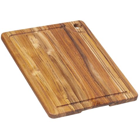 Teakhaus Marine 16" x 12" x 3/4" Edge Grain Teakwood Cutting Board with ...