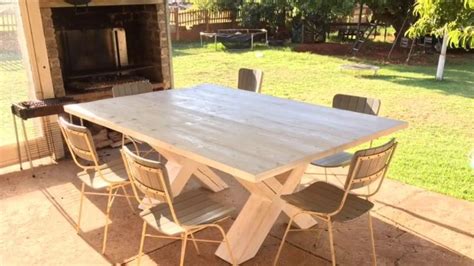 DIY Cross Leg Table from Reclaimed Wood | Reclaimed wood, Table, Wood