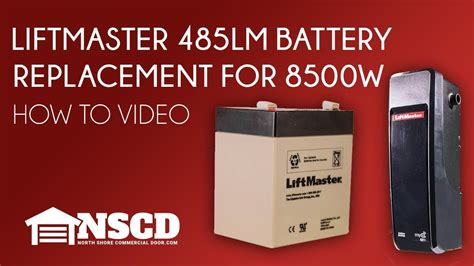 How to Install or Replace the 485LM Liftmaster 8500w Operator Battery - YouTube