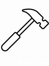 Kids N Funcom  Coloring Page Tools Simple Claw hammer sketch template