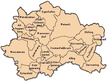 Vorlog:Imagemap Landkreis Fürstenfeldbruck – Boarische Wikipedia