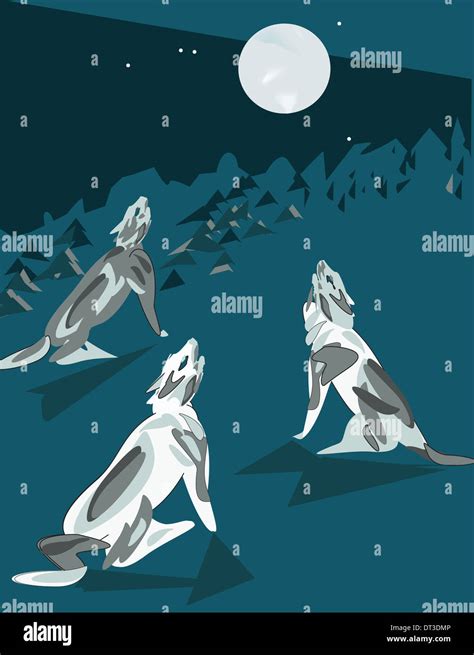 Wolves Howling Moon Stock Photos & Wolves Howling Moon Stock Images - Alamy