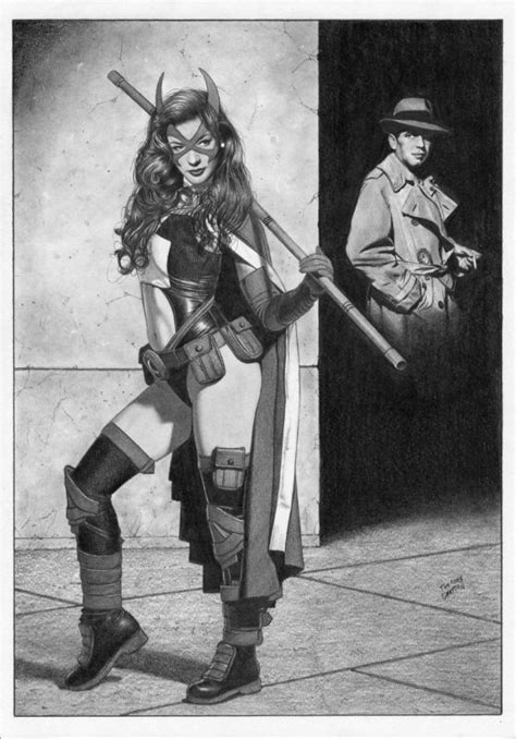 HUNTRESS The Question Bacall Bogart, in Tim Grayson's DC Comics Others Comic Art Gallery Room