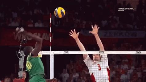 Spike Block GIF - Spike VolleyballSpike Volleyball - Discover & Share GIFs