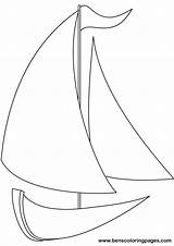 Yacht Coloring Page sketch template