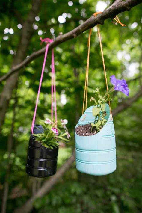 DIY Hanging Planters Made from Recycled Bottles