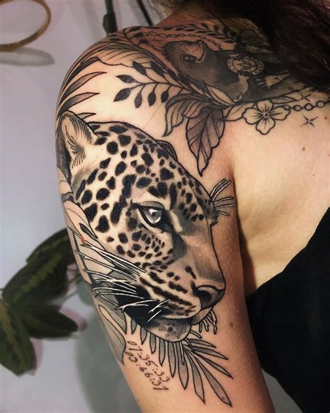 𝕵𝖊𝖓 𝕿𝖔𝖓𝖎𝖈 on Instagram: “🐆💕 . . . . . Done with @balmtattoogermany . .… | Tatuagem braço inteiro ...