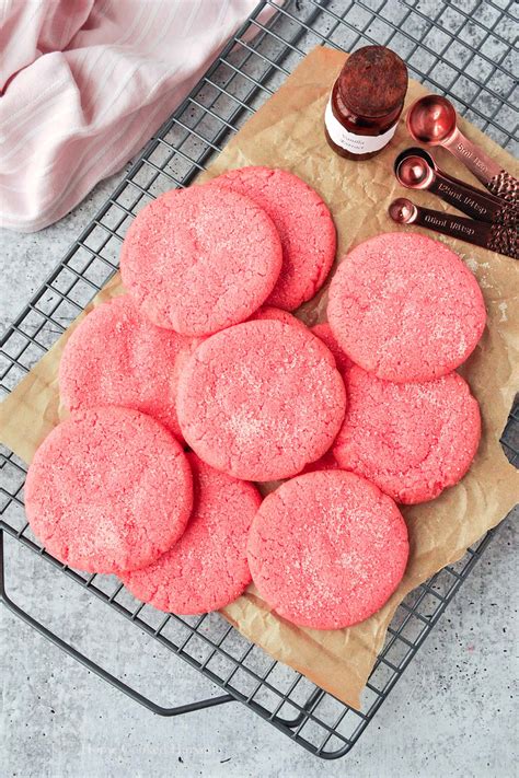 Mexican Pink Cookies {Polvorones Rosas} - Home Cooked Harvest