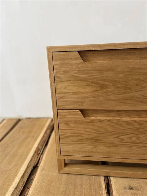 Nightstand With Drawers Bedside Table for Bedroom White Oak - Etsy