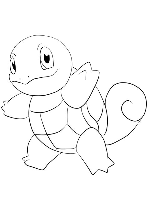 Squirtle (No.07) : Pokemon (Generation I) - All Pokemon coloring pages Kids Coloring Pages