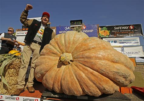 Giant pumpkin weighing 2,175 pounds sets California record | AP News