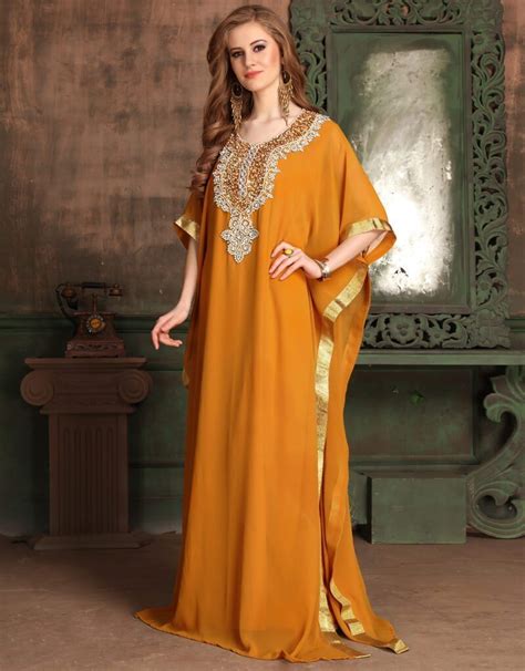 Farasha Style Kaftan With Multi Color Work | Kaftan outfit, Dresses ...