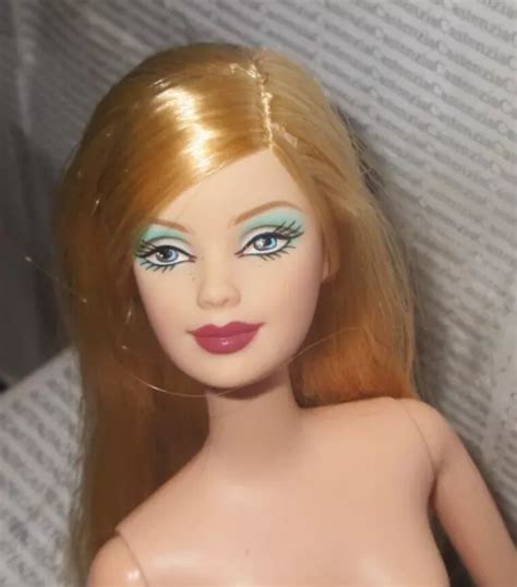 N482) NUDE BARBIE Mattel Birthstone December Turquoise Blonde Doll For Ooak $29.95 - PicClick