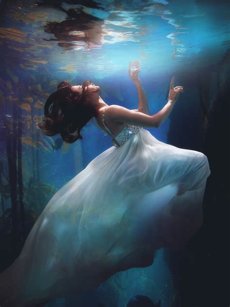 underwater photography of woman wearing white dress photo – Free ...