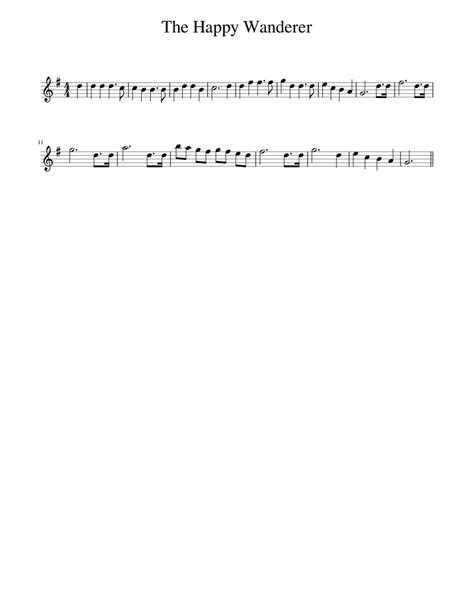 The Happy Wanderer Sheet music for Piano (Solo) Easy | Musescore.com