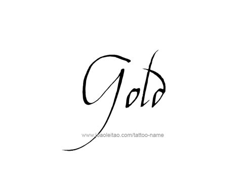 Gold Color Name Tattoo Designs - Page 4 of 5 - Tattoos with Names