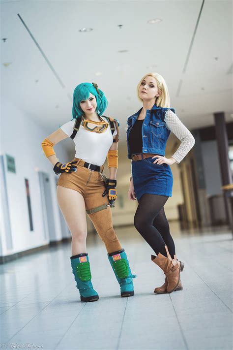 Bulma and C18 cosplay - Dragon Ball by EnjiNight on DeviantArt