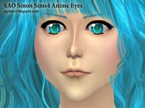 SAO Sinon Anime Eyes at NG Sims3 » Sims 4 Updates