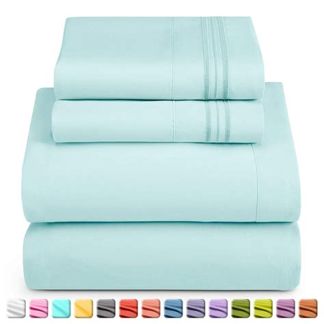 Queen Size Bed Sheets Set by Nestl Bedding - Deep Pocket 4 Piece Bed Sheet Set - 1800 Hotel ...