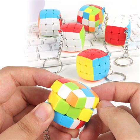 Third-order color mini Rubik's cube keychain 3.0CM pendant educational toys A82 | Lazada PH