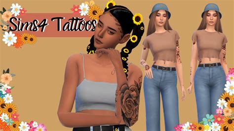 Sims 4 Tattoos😄🌺 (links) - YouTube