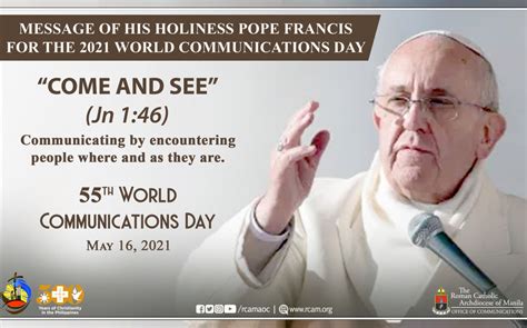 Message of His Holiness Pope Francis for the 2021 World Communications Day – The Roman Catholic ...