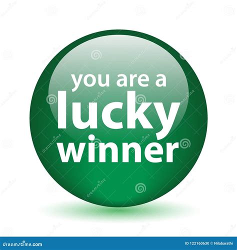 Lucky winner button stock illustration. Illustration of game - 122160630