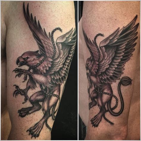 Nate Fierro on Instagram: “Finished black and grey Griffin tattoo today. Much thanks to my ...