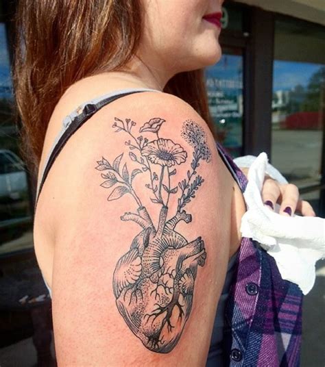 Anatomical Heart Tattoo with Flowers Meaning: What is the Significance?