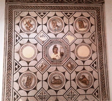 Mosaic of Orpheus playing the lyre, 2nd century AD. El Djem Museum, Tunisia