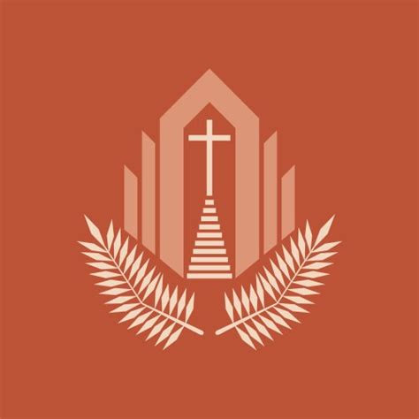 Christian church logo Royalty Free Vector Image