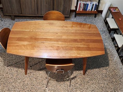 Solid cherry wood dining table, Furniture & Home Living, Furniture ...