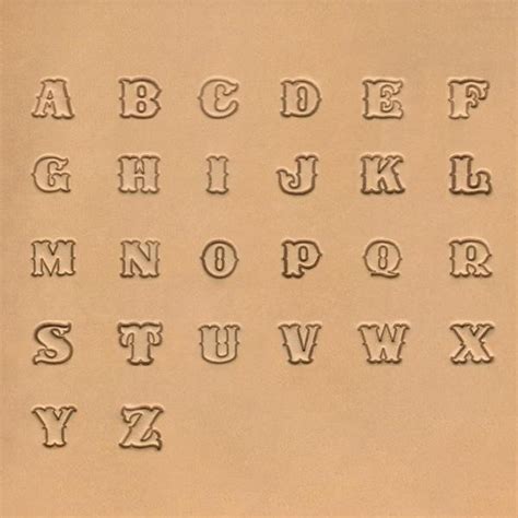 Leather Alphabet Set - 1/2" (13mm) - Alphabet & Stamp Sets - Leather ...