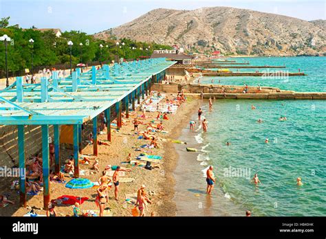 Crimea sea beach, Ukraine Stock Photo - Alamy