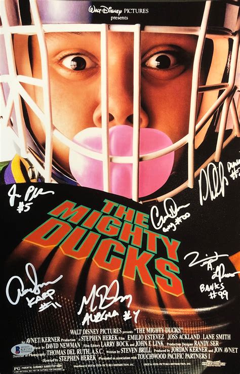 The Mighty Ducks Cast Autographed 11x14 Goalie Movie Photo — Elite Ink