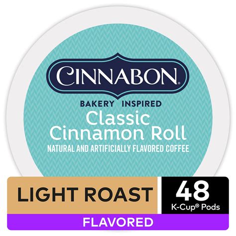 Cinnabon Classic Cinnamon Roll Keurig K-Cup Pods, Light Roast Coffee, 48 Count for Keurig ...