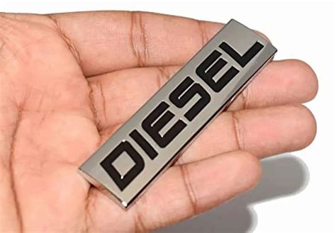 Diesel Sticker for Car Fuel Tank, Metal (Silver), Car Decals, Car ...