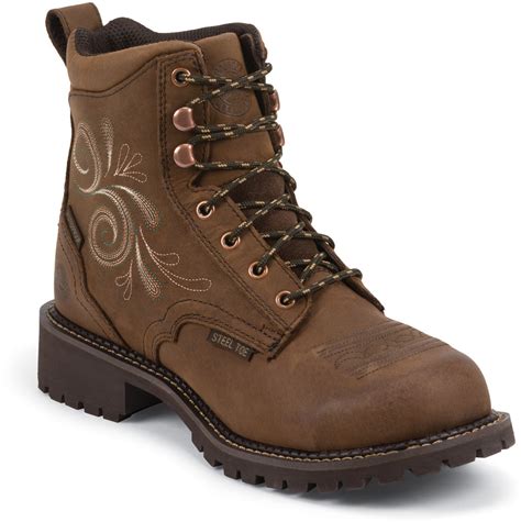 Justin Women's Katerina Waterproof Steel Toe Lace Up Work Boots | Academy