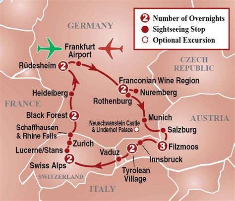 Map Of Germany And Austria And Switzerland