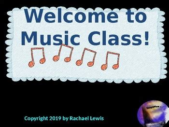 Welcome to Music Class: Back to School Classroom Management Powerpoint