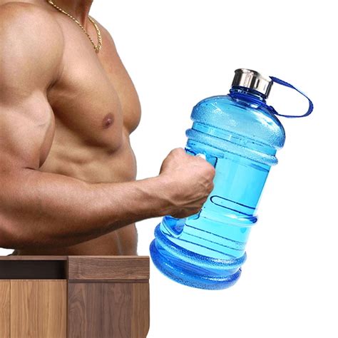 2.2L Large Capacity Water Bottles Outdoor Sports Gym Half Gallon Fitness Training Camping ...