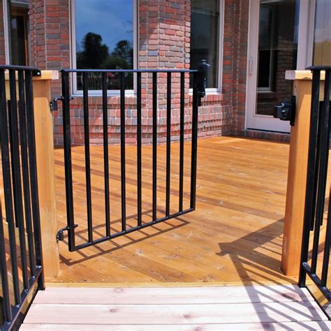 Pool Safety Gate at Deck and Spiral Stair - Great Lakes Metal Fabrication