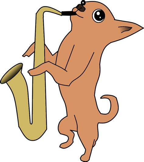 Sketch to 2D: Saxophone Chihuahua by CataArchive on DeviantArt