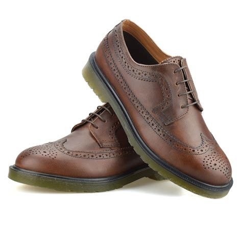 MENS LEATHER BROGUES Casual Smart Lace Up Formal Oxford Work Office ...